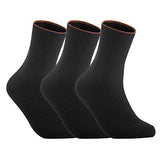 Lovely Annie Women's 3 Pairs Wool Blend Crew Socks HR1612 Casual Solid Size 6-9
