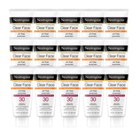 Invisible Daily Sunscreen Lotion SPF 30 - Water Resistant Sun Block Lotion Oxybenzone Free Sunscreen for Face | Moisturizing & Quick Drying Skin Sun Protection| 3 FLOZ Per Pack, Pack of 15