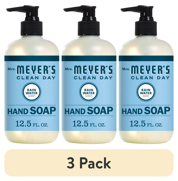 Mrs. Meyer's Clean Day Liquid Hand Soap, Rain Water Scent, 12.5 Ounce Bottle