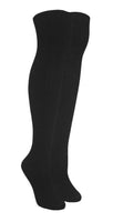 Women's 5 Pairs Truly Beautiful Comfortable Durable Soft Cable-Knit Over The Knee Socks Black LSR705B-5P One Size(Assorted)