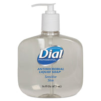 Dial Professional 80784 Antimicrobial Soap for Sensitive Skin 16oz Pump Bottle 3-Packs