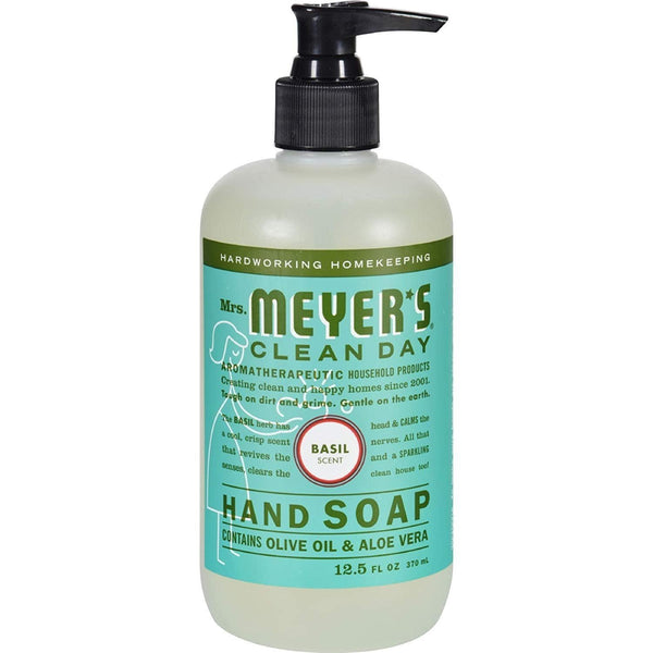 Mrs. Meyer's Liquid Hand Soap - Basil - Case of 6 - 12.5 oz