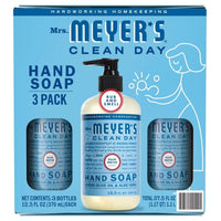 Mrs. Meyer's Clean Day Liquid Hand Soap, 12.5 Fluid Ounce (3 Pack) - Rainwater