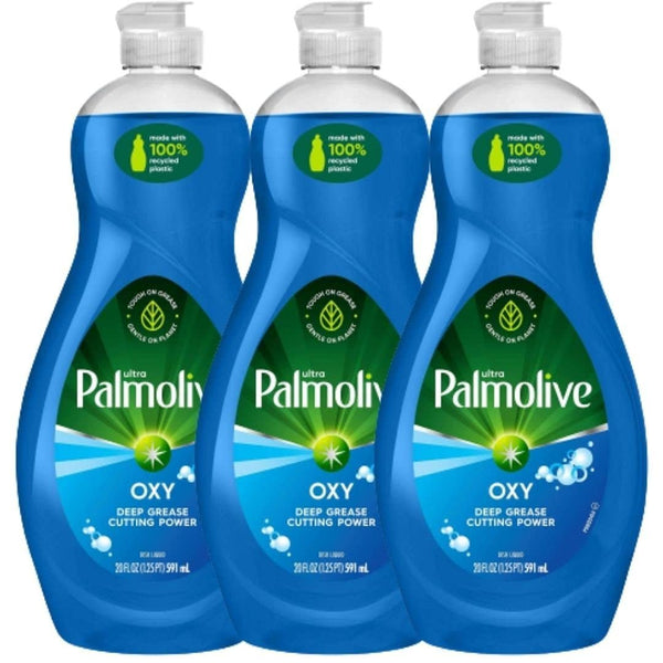 Moisturizing Liquid Dish Soap with Cleaning Power Degreaser - Tough on Grease but Gentle on Skin | Highly Dishwashing Liquid Soap Suitable as Dishwasher Soap- Refillable Bottle, 20 FL OZ PerPack of 3