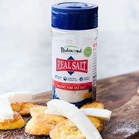 Redmond Real Sea Salt - Natural Unrefined Gluten Free Fine, 10 Ounce Shaker (2 Packs)
