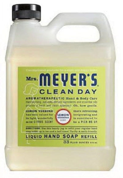 Mrs. Meyer's 12163 33 oz Bottle Of Lemon Scent Liquid Hand Soap Refill Bottle - Quantity of 2