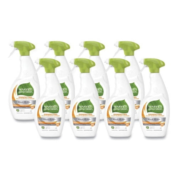 Seventh Generation Botanical Disinfecting Multi-Surface Cleaner, 26 oz Spray Bottle, 8/Carton