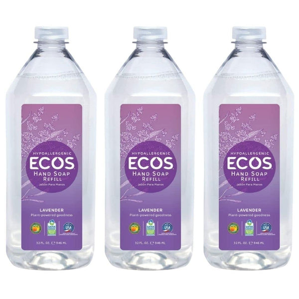 Earth Friendly Products Hand Soap Refill, Lavender, 32 Ounce 3-Packs