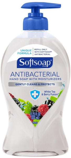 Softsoap White Tea & Berry Fusion Antibacterial Hand Soap Moisturizers, 11.25 oz (Pack of 4)