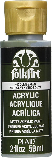 Acrylic Paint in Assorted Colors (2 oz), 449, Olive Green, Pack of 6