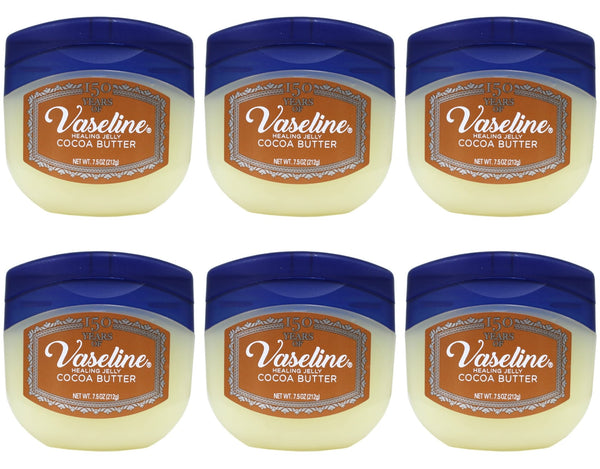 6 Pack Vaseline Cocoa Butter Petroleum Jelly 7.5 Ounce each