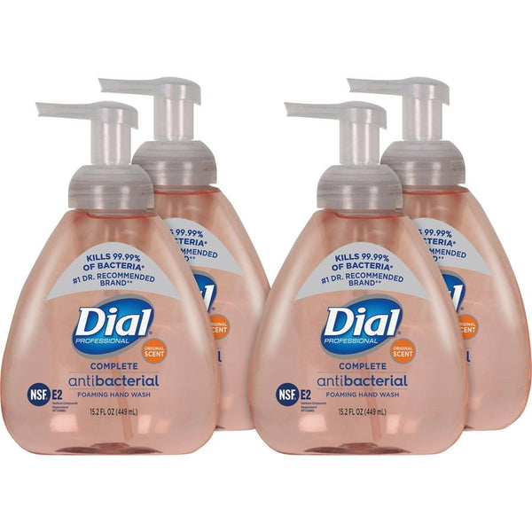Dial Complete Professional Antimicrobial Hand Wash - Clean Scent - 15.20 oz - Pump Bottle Dispenser - Kill Germs - Hand - Pink - 4 / Carton | Bundle of 5 Cartons