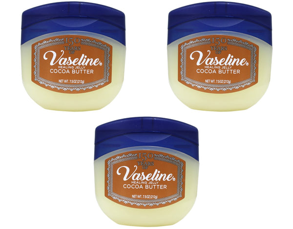 3 Pack Vaseline Cocoa Butter Petroleum Jelly 7.5 Ounce each
