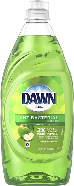 Dawn Ultra Antibacterial Hand Soap, Dishwashing Liquid Dish Soap, Apple Blossom Scent, 19.4 fl oz (3-Packs)