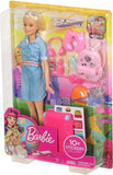 Barbie Travel Doll, Blonde, with Puppy, Opening Suitcase, Stickers and 10+ Accessories, for 3 to 7 Year Olds???, Multicolor