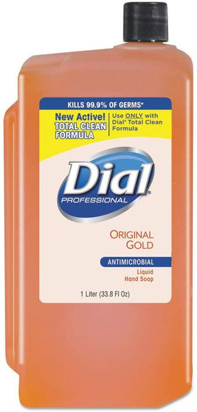 Dial Professional 84019 Gold Antimicrobial Soap, Floral, 1000mL Refill 5-Packs