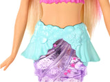 Barbie Dreamtopia Sparkle Lights Mermaid Doll with Swimming Motion and Underwater Light Shows, Approx 12-Inch with Pink-Streaked Blonde Hair, Gift for 3 to 7 Year Olds.