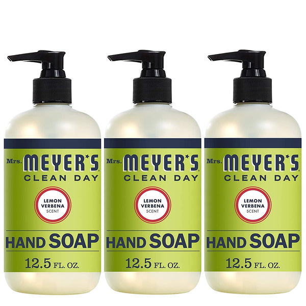 Mrs. Meyers Clean Day Liquid Hand Soap, Lemon Verbena Scent, 12.5 oz, 3 Pack