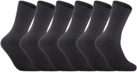 Lovely Annie Women's 6 Pairs Wool Knitted Socks One Size 6-9 (Dark Gray)