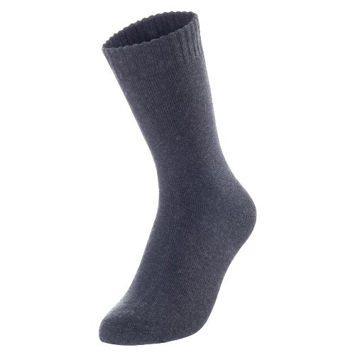 Lovely Annie Perfect Fit, and Cozy Women's 1 Pair Wool Blend Crew Socks For Healthy Feet With A Wide WD Plain Size 6-9(DarkGrey)