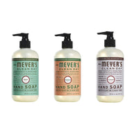 Mrs. Meyers Clean Day Liquid Hand Soap, 1 Pack Basil, 1 Pack Geranium, 1 Pack Lavender 12.50 OZ each