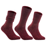 Lovely Annie Women's 3 Pair's Exceptional High Crew Wool Socks Non Slip, Cozy and Cool HR1412 Size 6-9 (Assorted)Style Women's 3 pairs