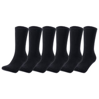 Lovely Annie Men's 6 Pairs High-Performance Wool Socks | Breathable & Lightweight Crew Socks as Hiking Socks & Running Socks L-1802-M Black