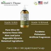 Organic Olive Oil Hand Soap - Made with Natural Luxurious Oils. Vegan & Gluten Free