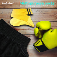 Lovely Annie 1 Pair Ultra Comfortable Girls Knee High Sports Socks Perfect as Activewear as Soccer, Football, and Other Sports XL003 XS(Yellow)