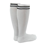 Lovely Annie 1 Pair Boys Knee High Sports Socks Lightweight & Breathable Socks - Ultra Comfortable & Durable Long Socks XL002 Size XS White