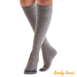 Delightful Big Girl's Women's 5 Pairs Knee-high Wool Boot Socks Long Lasting And Cozy With a Wide Color and Size Collection LA158212 One Size (Grey)