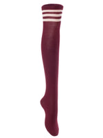 Women's 1 Pair Thigh High Socks J1022 Over the Knee High Leg Wamers Girls Winter Warm Crochet Socks J1022(Wine) 4p1c7