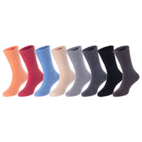6 Pairs Children's Wool Crew Socks for Boys and Girls. Durable, Stretchable, Thick & Warm Sweat Resistant Kid Socks LK0601 Size 9Y-11Y (Assorted)