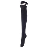 Incredible Women's 4 Pairs Thigh High Cotton Socks Unique, Durable and Super Soft For Everyday Relaxed Feet LAJ1023 Size 6-9 (Black,Coffee,Khaki,White)