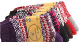 Lovely Annie Girl's 5 Pairs Pack Fashion Plaid-Maple Leaf Wool Socks One Size 6-9