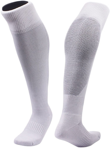 Lovely Annie Men's 1 Pair Knee High Sports Socks for Baseball/Soccer/Lacrosse 005 M(White)