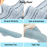 Incredible Women's 3 Pairs Thigh High Cotton Socks Unique, Durable And Super Soft For Everyday Relaxed Feet LAW1025 Size 6-9 (Assorted)
