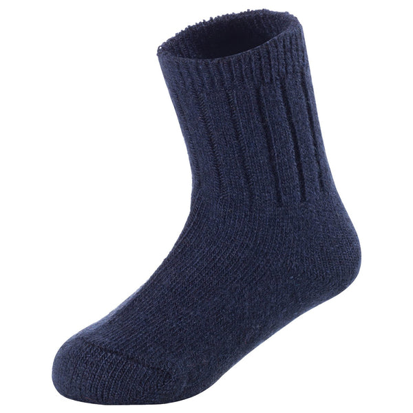 6 Pairs Children's Durable, Stretchable, Thick & Warm Wool Crew Socks. Perfect as Winter Snow Sock and All Seasons FS01 6P Size 0Y-2Y(Navy)