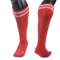 Men's 2 Pairs Fantastic Knee High Sports Socks. Cozy, Comfortable, Durable and Health Supporting Size M(Red)