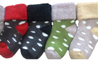 Lovely Annie 4 Pairs Thick & Warm Children's Wool Socks for Kids Perfect as Winter Snow Sock and All Seasons Size (S) 12M-36M (Random Color) GIRL