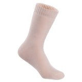 Men's 4 Pairs High Performance Wool Socks, Breathable & Lightweight Moisture Wicking Crew Socks for Hiking and Running LK0602 Size 6-9 (Beige)