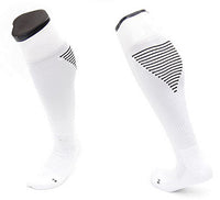 Lovely Annie Women's 1 Pair Knee High Athletic Sports Socks Size M XL0026-11(White w/ Black Strip)