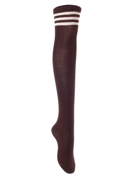Women's 4 Pairs Thigh High Socks Over the Knee High Leg Wamers Girls Winter Warm Crochet Socks(Coffee) 4p1c3