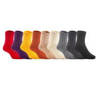 6 Pairs Children's Durable, Stretchable, Thick & Warm Wool Crew Socks. Perfect as Winter Snow Sock and All Seasons FS01 6P Size 4Y-6Y(Random Boy Color)