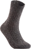 The Most Gorgeous Women's 1 Pair Wool Crew Socks Soft, Strong and Super Comfortable With Unique Designs AHR1613 One Size (Dark Grey)