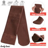 Lovely Annie Women's 4 Pairs Incredible Thigh High Cotton Boot Socks. Durable And Super Soft L1888 Size 5-11 4P4C-1(Orchid, Brown, Wheat, Khaki)