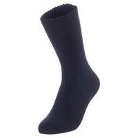 Lovely Annie Perfect Fit, and Cozy Women's 1 Pair Wool Blend Crew Socks For Healthy Feet With A Wide WD Plain Size 6-9(Black)