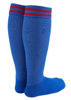 Boy's 2 Pairs High Performance Knee High Sports Socks. Lightweight & Breathable - Ultra Comfortable & Durable Socks XL005 SizeS Blue