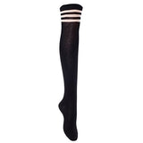 Women's 4 Pairs Thigh High Socks Over the Knee High Leg Wamers Girls Winter Warm Crochet Socks