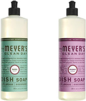 Mrs. Meyers Clean Day Liquid Dish Soap, 1 Pack Basil, 1 Pack Lavender, 16 OZ each